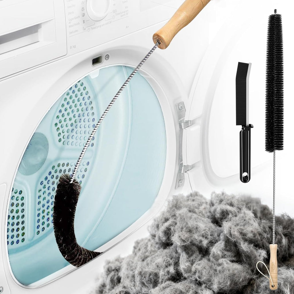 Dryer Vent Cleaner Kit - Household Cleaning Supplies, Lint Brush, Refrigerator Long Coil Flexible Remover, Removing Dust and Pet Hair 28
