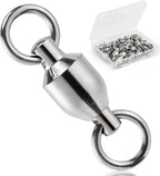 20 Pack Fishing Swivels, Ball Bearing Swivels Tackles, Copper Stainless Steel Solid Rings High Strength Barrel Saltwater - #8-390LB-20