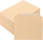 100 Pack Legal Size File Envelope 10" x 15" Document Folder Heavyweight Manila 143 lb Ungummed Flap Jackets for Attorney Employee Mailing Office Business, Beige -