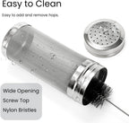2 Pack Beer Dry Hopper Filters, 2.8 x 7 inch 300 Micron Mesh Hop Strainer with Lid, Stainless Steel Spider Nylon Bristles, Brewing Filters Straining Keg for Home Coffee Wine Juice