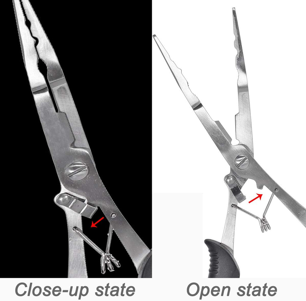 Vishaaktang - Hook Remover - Stainless Steel - Long Nose Hook Remover - With Sheath and Lanyard - Suitable for Line Clippers