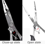 Vishaaktang - Hook Remover - Stainless Steel - Long Nose Hook Remover - With Sheath and Lanyard - Suitable for Line Clippers