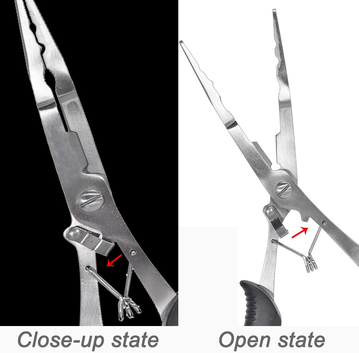 Vishaaktang - Hook Remover - Stainless Steel - Long Nose Hook Remover - With Sheath and Lanyard - Suitable for Line Clippers