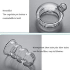 Handmade glass teapot for the stove with removable glass tea infuser - 2-in-1 flower teapot - Suitable for electric cooktops and kitchen appliances (colour: green)