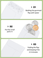 #1 Coin Envelopes Eupako 100 PCS 2.25x 3.5" White Small Parts Envelope with Gummed Flap Kraft Seed Envelopes for Garden, Home and Office