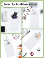 #1 Coin Envelopes Eupako 100 PCS 2.25x 3.5" White Small Parts Envelope with Gummed Flap Kraft Seed Envelopes for Garden, Home and Office
