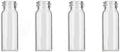 iSnuff Sample Bottle - 5ml Clear Glass with Screw Cap Lid and Scoop - Refillable for Travel, Preservation, Test Container for Spice and Small Items - 4 Pack
