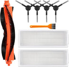 Replacement Spare Parts or WYZE Robot Vacuum Cleaner WVCR200S Accessories, 1 Main Roller Brush,4 Side Brushes, 2 Hepa ilters, 1 Cleaning Brush