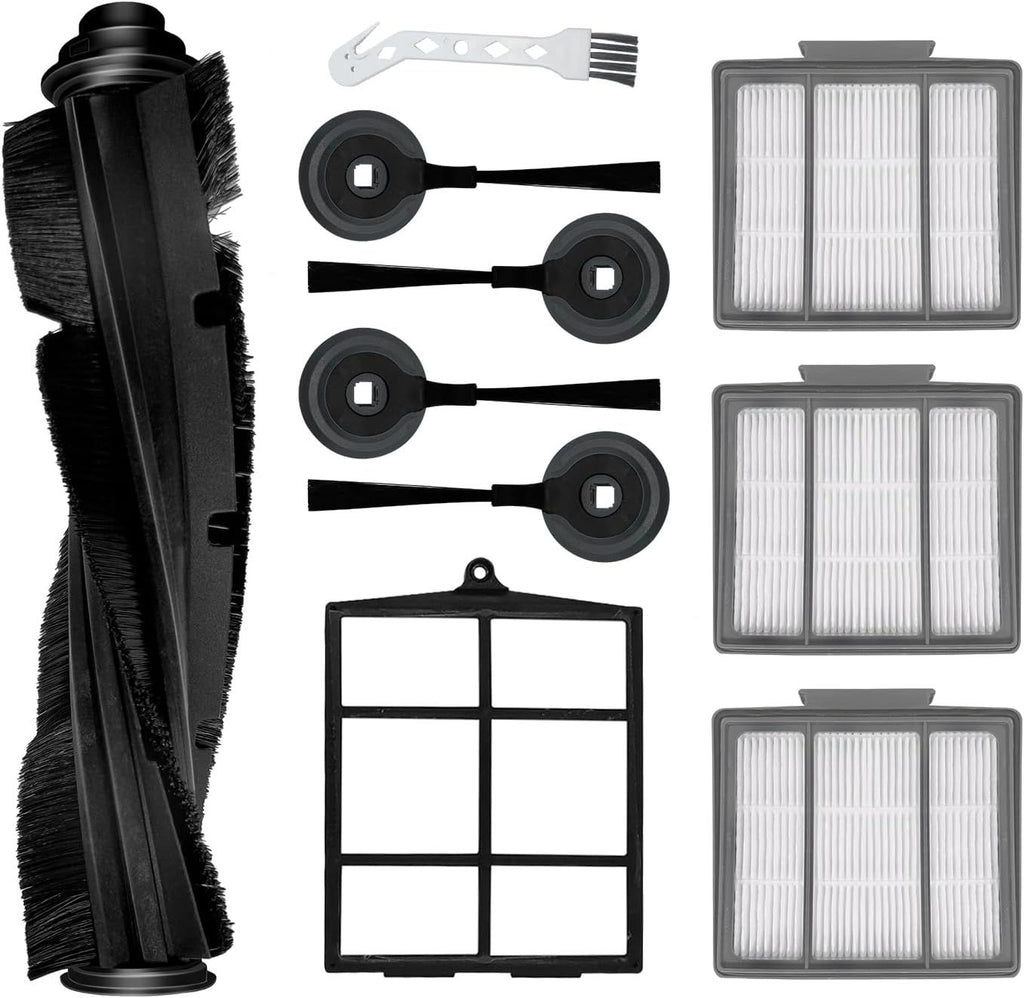 Spare Replacement Parts or Shark ION Robot AV751 AV752 AV753 S87 R85 RV850, RV850WV Vacuum Cleaner Accessory Kit Pack o 4 Side Brushes,1 Main Brush, 3 Pre-Motor ilter, 1 Cleaning Gear