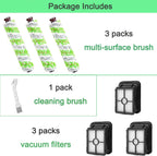 6 Pack Replacement Parts or bissell CrossWave Pet Pro 2306A & CrossWave 1785 Series 3888A Vacuum Cleaner, 3 Pack 2460 Brush Rolls,3 Pack 1866 ilters,Compare to Part 1613568&161-3568,1608684