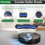 Replacement Parts Compatible with Ecovacs Deebot X11 OmniCyclone, Robot Vacuum Accessories with 1 Main Brush 2 Mopping Roller 4 ilter 4 Side Brush
