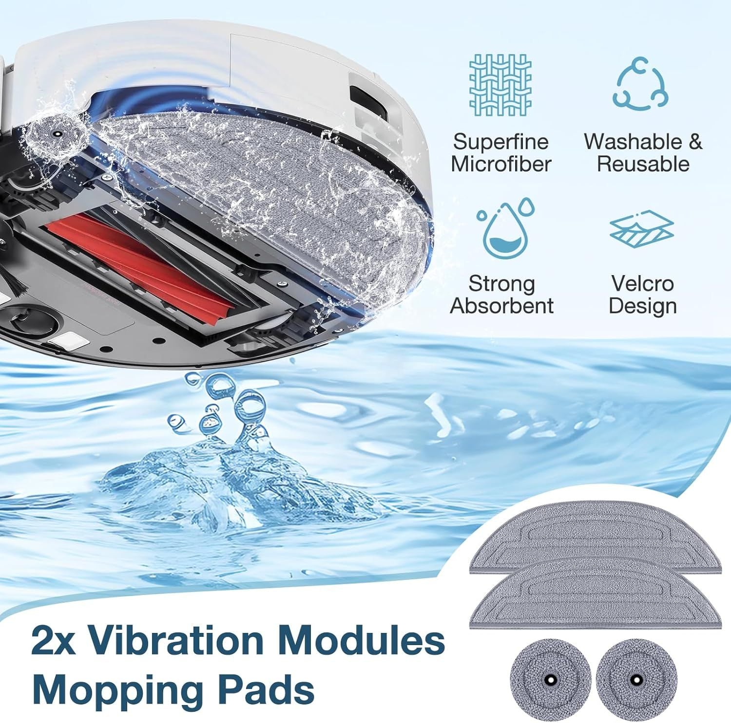 29 Pack S8 MaxV Ultra Accessories Kit or  S8 Maxv Ultra Robot Vacuum Cleaner, 1 Set Main Roller Brush,4 HEPA ilters,6 Side Brushs,6 Dust Bag,4 Mop Pads,4 Edge Mop Clothes,1 Cleaning Brush