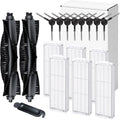 WVCR200S Accessories Kit or WYZE Robot Vacuum Cleaner WVCR200S Replacement Parts Kit, 2 Main Roller Brush, 6 Hepa ilter, 8 Side Brush, 1 Cleaning Tools (17PCS)