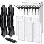 WVCR200S Accessories Kit or WYZE Robot Vacuum Cleaner WVCR200S Replacement Parts Kit, 2 Main Roller Brush, 6 Hepa ilter, 8 Side Brush, 1 Cleaning Tools (17PCS)