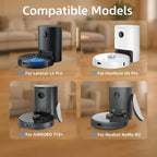 Replacement Parts Kit or HONITURE Q6 Pro, or Laresar L6 Pro, or AIRROBO T10+, or Neabot N2 Robot Vacuum Accessories,2 Main Brush, 4 Side Brush, 4 Hepa ilter, 4 Mop Pad,3 Dust Bag