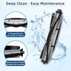 Replacement Parts Kit or HONITURE Q6 Pro, or Laresar L6 Pro, or AIRROBO T10+, or Neabot N2 Robot Vacuum Accessories,2 Main Brush, 4 Side Brush, 4 Hepa ilter, 4 Mop Pad,3 Dust Bag