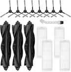 WVCR200S Replacement Parts or WYZE Robot Vacuum Cleaner WVCR200S Spare Accessories, 3 Main Roller Brush, 8 Side Brushes, 4 Hepa ilters, 1 Cleaning Tool