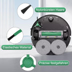 27 Pack Replacement Accessories or iRobot Roomba Plus 405 Combo/505 Combo/507 Combo Robot Vacuum Cleaner, 2 Main Brushes 6 Side Brushes 6 HEPA ilters 6 Mop Pads 6 Dust Bags 1 Cleaning Brush