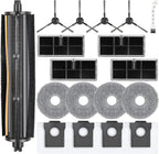 18 Pack Accessories Kit or Dreame L10s Ultra Gen 2/L10s Pro Ultra Heat/X30 Ultra/L40s Ultra AE/CE Robot Vacuum, 1 TriCut Brush 4 Side Brushes 4 HEPA ilters 4 Mop Pads 4 Dust Bags 1 Cleaning Brush