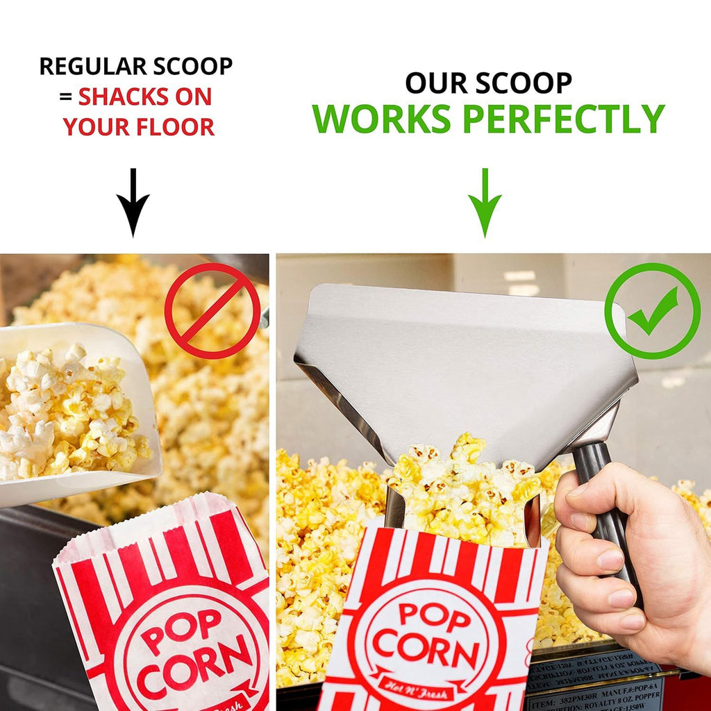 Popcorn Scoop Right Handle and Medium Holes Dredge Set - Metal Popcorn Scooper - rench ry Scoop - No Seasonings/Consumables included