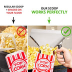 Popcorn Scoop Right Handle and Medium Holes Dredge Set - Metal Popcorn Scooper - rench ry Scoop - No Seasonings/Consumables included