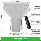 Popcorn Scoop Right Handle and Medium Holes Dredge Set - Metal Popcorn Scooper - rench ry Scoop - No Seasonings/Consumables included