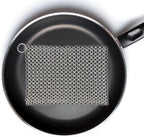 Cast Iron Cleaner 8"x6" 316L Stainless Steel Chainmail Scrubber Scraper Chain Mail Link Scrub for Pans, Griddles and BBQ Grills Cleaning