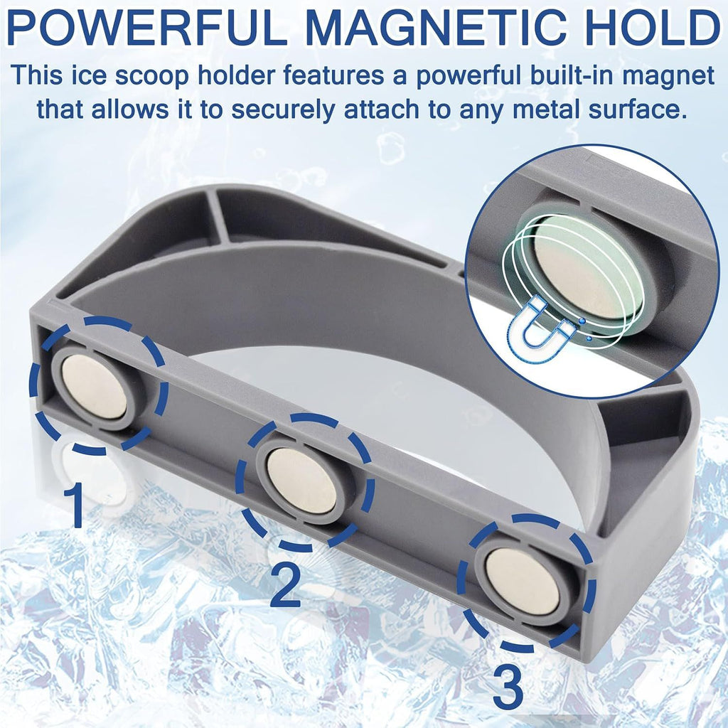 Magnetic Ice Scoop Holder for Ice Machine Ice Maker Scooper Accessory Compatible with Ge Opal Nugget ice Maker 1.0 & 2.0 (Ice Scoop not Included)