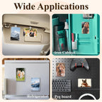 4 Packs Car Picture Holder Car Sun Visor Photo Holder Acrylic Magnetic Picture Clips, Personalized Vehicle Accessories for Family Personal Photos, Transparent, 3.52 x 2.34 in