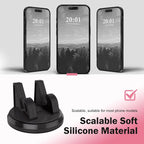 Car Dashboard Phone Mount, Three-Point Support Anti-Slip Smartphone Holder, Rotating Center Console Navigation Mount for Vertical and Horizontal, Universal for Car & Home (Black)