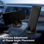 Car Dashboard Phone Mount, Three-Point Support Anti-Slip Smartphone Holder, Rotating Center Console Navigation Mount for Vertical and Horizontal, Universal for Car & Home (Black)
