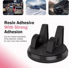 Car Dashboard Phone Mount, Three-Point Support Anti-Slip Smartphone Holder, Rotating Center Console Navigation Mount for Vertical and Horizontal, Universal for Car & Home (Black)