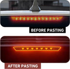 Car Third Brake Light Decal, Cute Hollow Out Love High Mount Stop Light Sticker, Waterproof Self-adhesive Taillight Overlay, Universal Decorative Part for Car SUV Truck (Carbon Fiber Black)