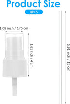 8 Pcs Spray Cap for Glycolic Acid, Spray Tops for Toner Bottles (White)