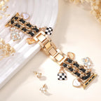 Stylish Metal Band Compatible with Apple Watch Bands for Women 40mm 38mm 41mm 44mm 42mm 45mm 46mm,Pretty Chain Strap with Apple Watch Accessories Charms for iWatch Series 11 10 9 8 7 6 5 4 3 2 1 SE