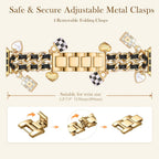 Stylish Metal Band Compatible with Apple Watch Bands for Women 40mm 38mm 41mm 44mm 42mm 45mm 46mm,Pretty Chain Strap with Apple Watch Accessories Charms for iWatch Series 11 10 9 8 7 6 5 4 3 2 1 SE