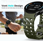 Sport Band for Samsung Galaxy Watch 7 6 5 4 Watch 6 4 Classic Watch 5 Pro | 20mm No Gap Bands for Samsung Watch Band, Soft Durable Silicone Strap for Galaxy Watch 7 Band Men, Breathable, Waterproof
