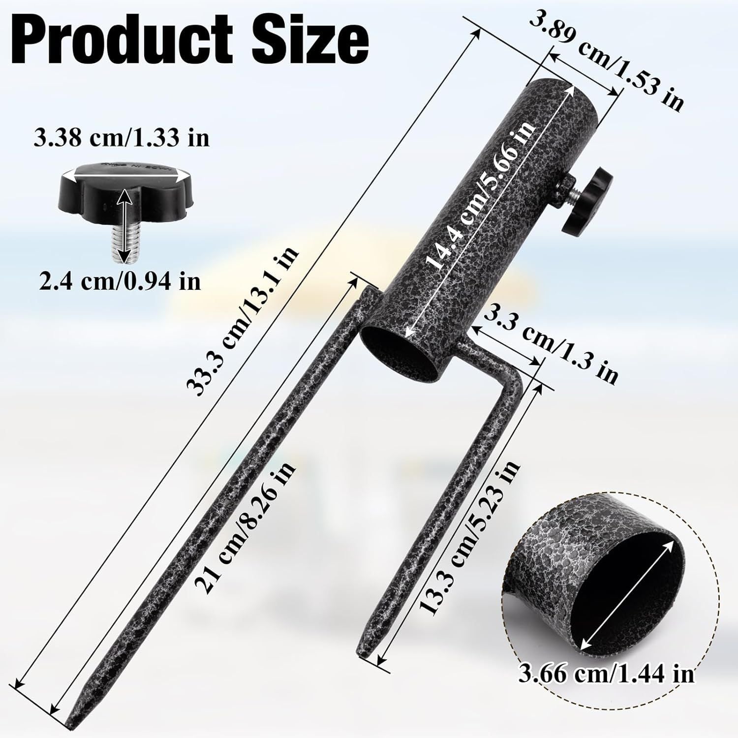 Patio Umbrella Steel Anchor Sand Anchor Beach Umbrella Anchor Grass Auger Spike Patio Sunshade Support Beach Umbrella Steel Stand Base