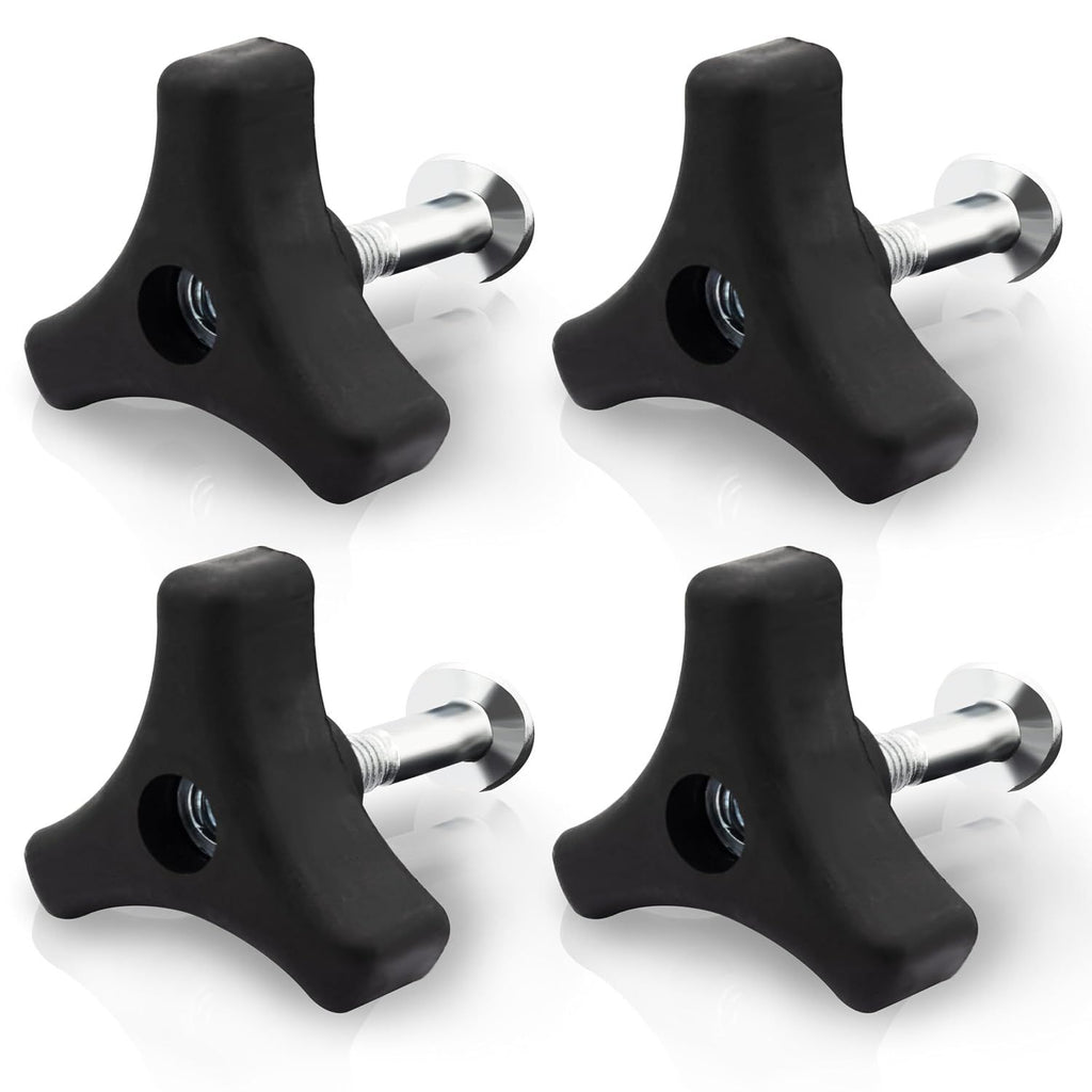 4 Sets Lawn Mower Handle Bolts, Triangle Knob Handle Screw Bolt, Universal Lawnmowers Handle Wing Nut and Bolt, for Honda & Most Lawn Mower Machine Accessories Supplies