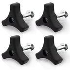 4 Sets Lawn Mower Handle Bolts, Triangle Knob Handle Screw Bolt, Universal Lawnmowers Handle Wing Nut and Bolt, for Honda & Most Lawn Mower Machine Accessories Supplies
