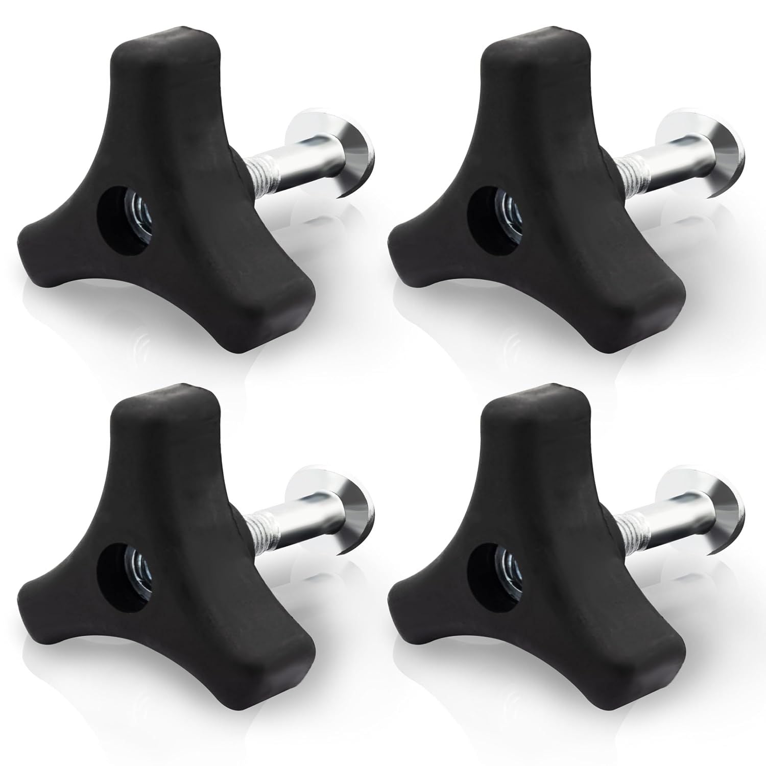4 Sets Lawn Mower Handle Bolts, Triangle Knob Handle Screw Bolt, Universal Lawnmowers Handle Wing Nut and Bolt, for Honda & Most Lawn Mower Machine Accessories Supplies