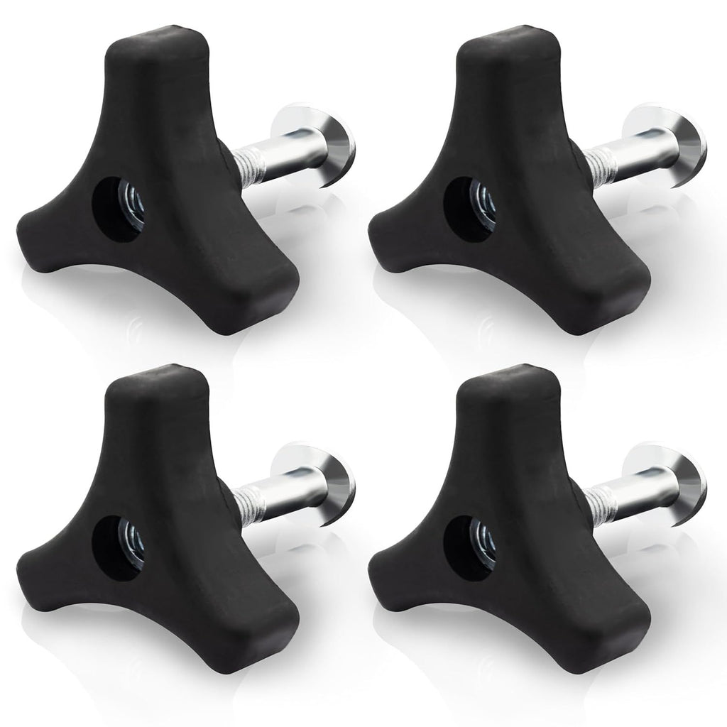 4 Sets Lawn Mower Handle Bolts, Triangle Knob Handle Screw Bolt, Universal Lawnmowers Handle Wing Nut and Bolt, for Honda & Most Lawn Mower Machine Accessories Supplies