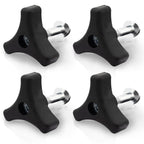 4 Sets Lawn Mower Handle Bolts, Triangle Knob Handle Screw Bolt, Universal Lawnmowers Handle Wing Nut and Bolt, for Honda & Most Lawn Mower Machine Accessories Supplies
