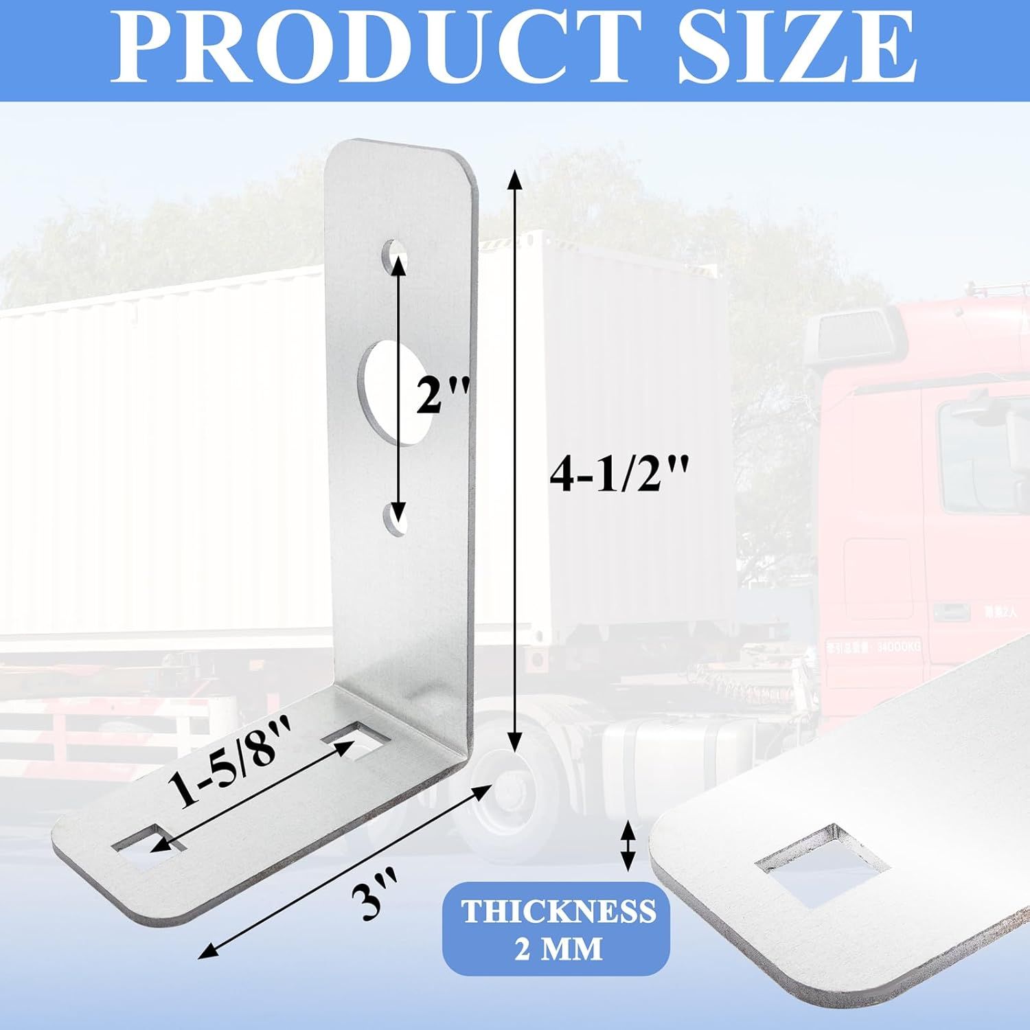 2 Pcs Trailer Light Brackets L Shape Tail Light Mounting Bracket Galvanized L Shape Tail Light Bracket for Boat Utility Trailer Lights Parts Accessories (4.5 x 3 x 1.5 Inch)