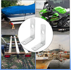 2 Pcs Trailer Light Brackets L Shape Tail Light Mounting Bracket Galvanized L Shape Tail Light Bracket for Boat Utility Trailer Lights Parts Accessories (4.5 x 3 x 1.5 Inch)
