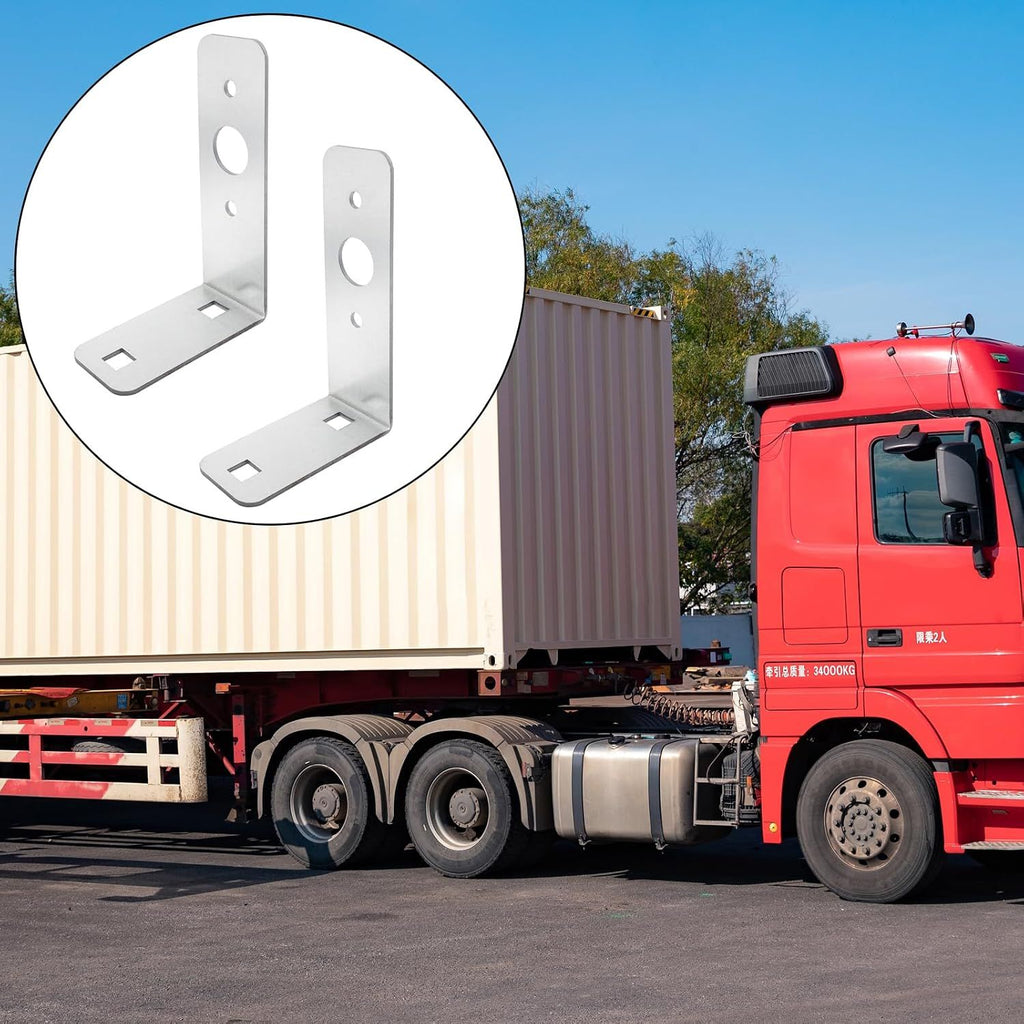 2 Pcs Trailer Light Brackets L Shape Tail Light Mounting Bracket Galvanized L Shape Tail Light Bracket for Boat Utility Trailer Lights Parts Accessories (4.5 x 3 x 1.5 Inch)