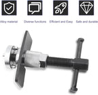 Car Brake Pad Replacement Tool, Disc Brake Caliper Compression Tool Kit, Anti-rust Piston Rewind Device with 2 Adapters and C-shaped Plate, Universal Repair Accessory for Cars (Silver)