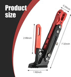 Motorcycle Kickstand, Anti-slip Height Adjustable Side Stand, Cool Anti-rust Modified Parking Foot Support, Universal Exterior Accessory for Scooter E-bike Motorbike Motocross (Red)