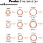 200 PCS Car Copper Crush Metric Washers Assortment Kit, 9 Sizes Flat Sealing Gasket Set, Anti-Leak Heat Resistant Oil Pan Washers, Replacement for Cars Motorcycles (Gold)