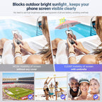 Pink+ Yellow：Magnetic Cell Phone Umbrella for Sun,Outdoor Phone Sun Shade Shield